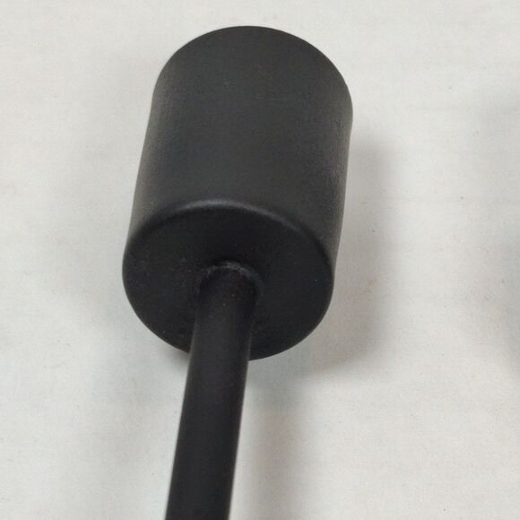 Lot of 2 Black Metal Candlesticks Candle Holders Minimalist Modern Taper Stand - Picture 7 of 11